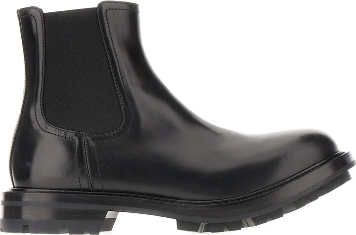 Black Leather Ankle Boots
