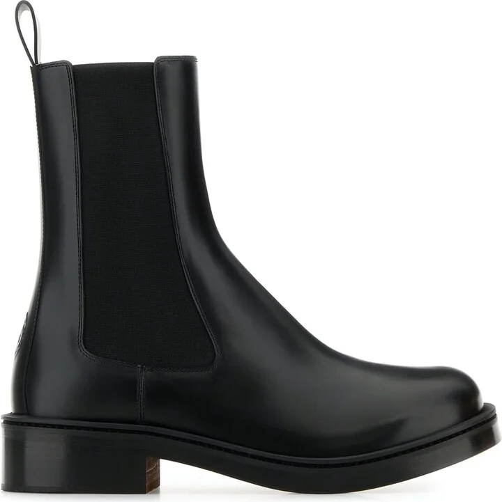 Black Leather Ankle Boots