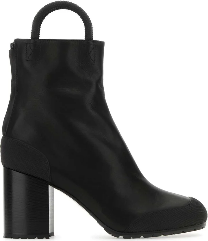 Black Leather Ankle Boots