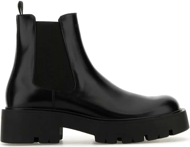 Black Leather Ankle Boots
