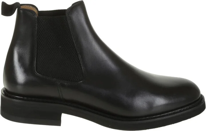 Black Leather Ankle Boots