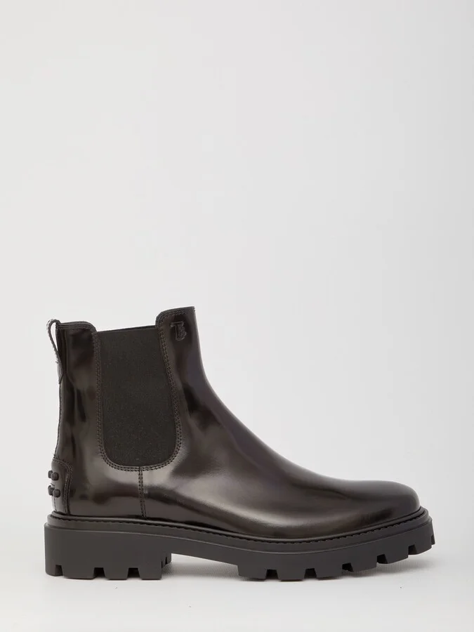 Black Leather Ankle Boots