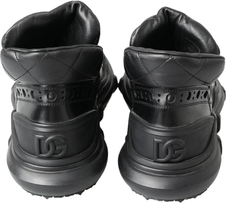 Black Leather Ankle Casual Men's Boots - Image 5