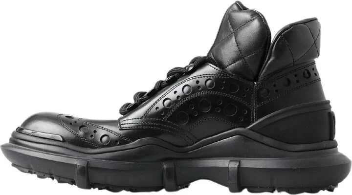 Black Leather Ankle Casual Men's Boots - Image 6