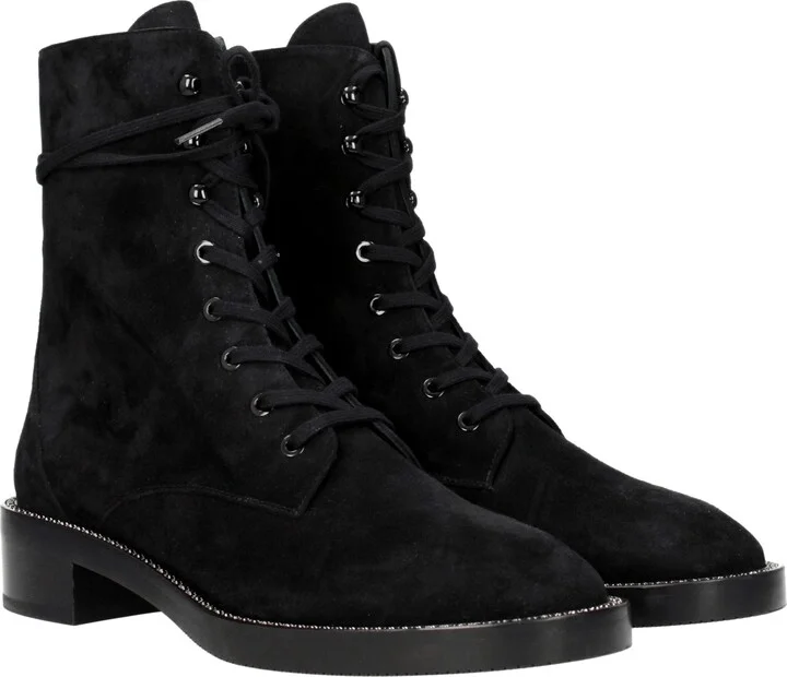Black Leather Ankle Women's Boots - Image 2