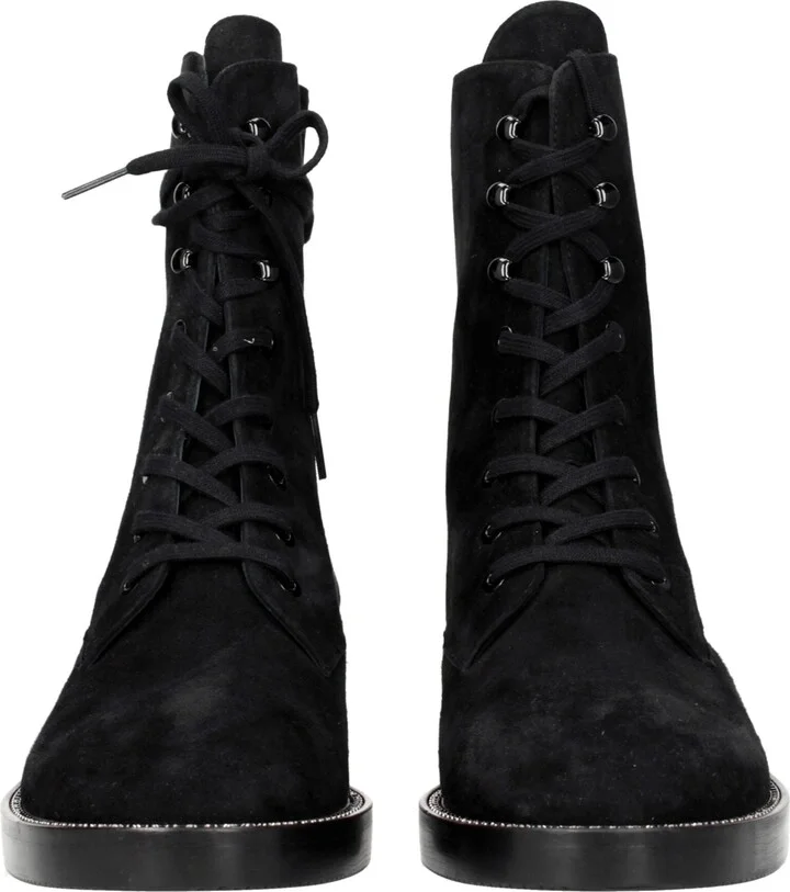 Black Leather Ankle Women's Boots - Image 3