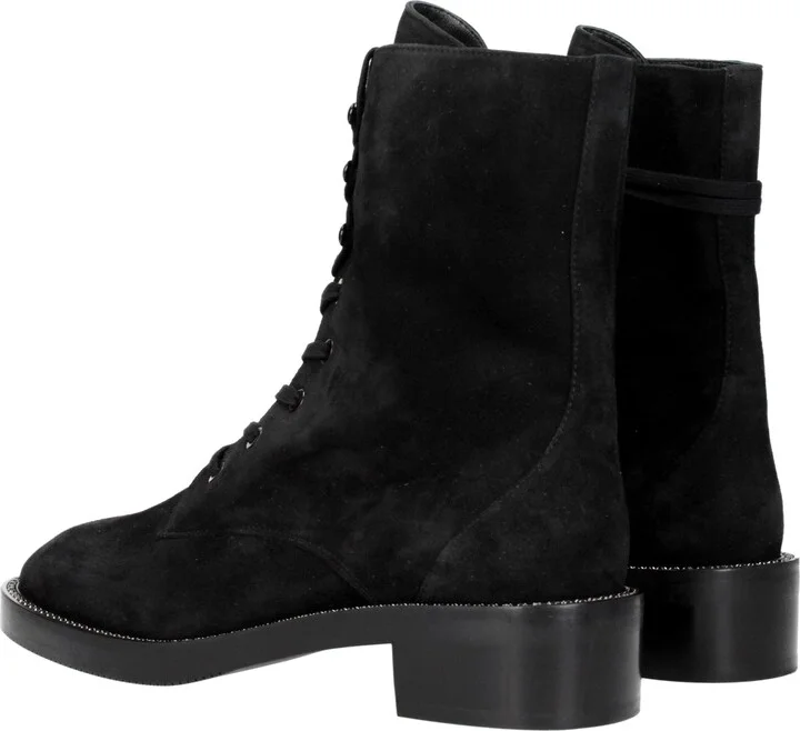 Black Leather Ankle Women's Boots - Image 4
