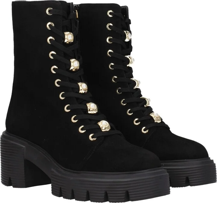 Black Leather Ankle Women's Boots - Image 2