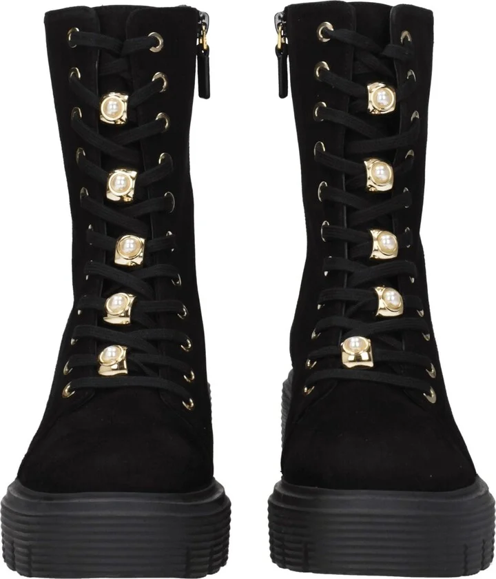 Black Leather Ankle Women's Boots - Image 3
