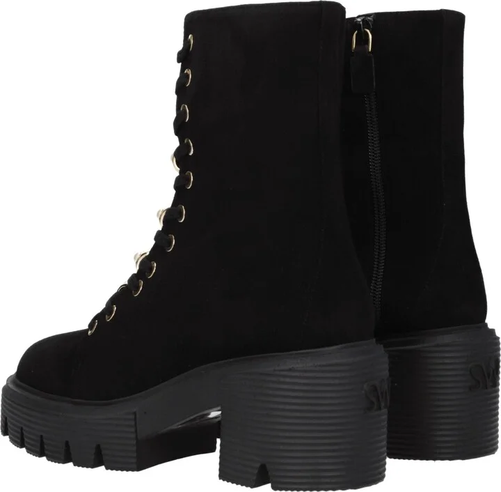Black Leather Ankle Women's Boots - Image 4