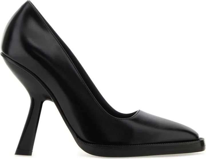 Black Leather Anser X5 Pumps