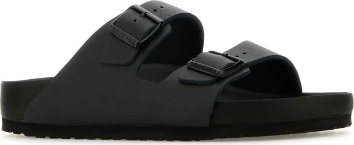 Black Leather Arizona Bs Slippers - Image 2