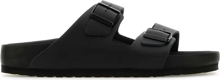 Black Leather Arizona Bs Slippers