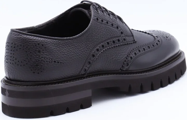 Black Leather Aspen Lace Up Shoes - Image 3