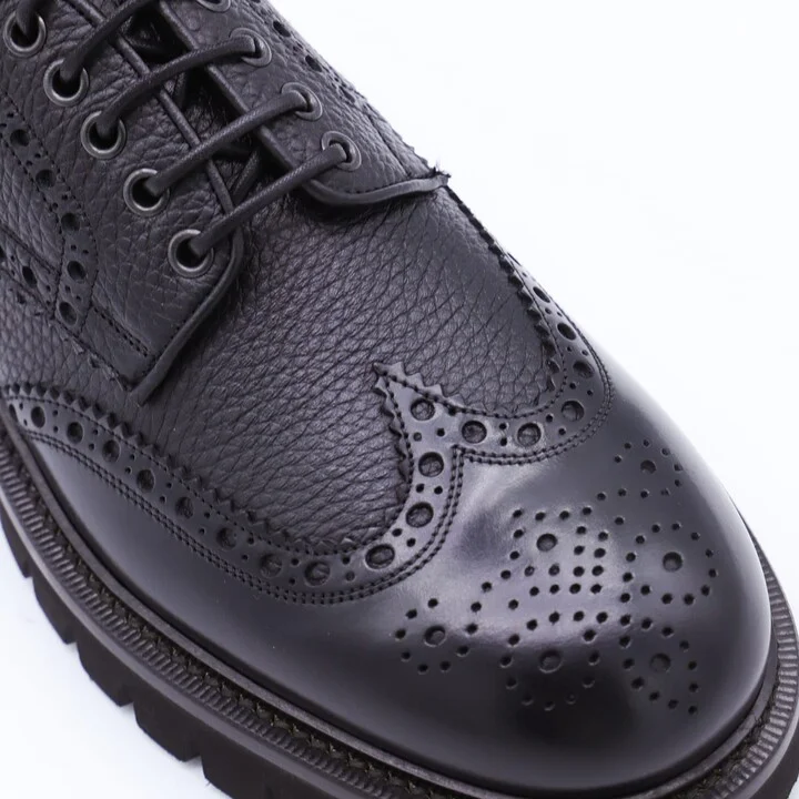 Black Leather Aspen Lace Up Shoes - Image 4