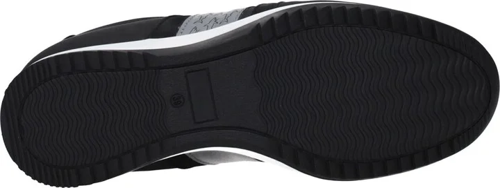 Black Leather Athletic Men's Sneakers - Image 5