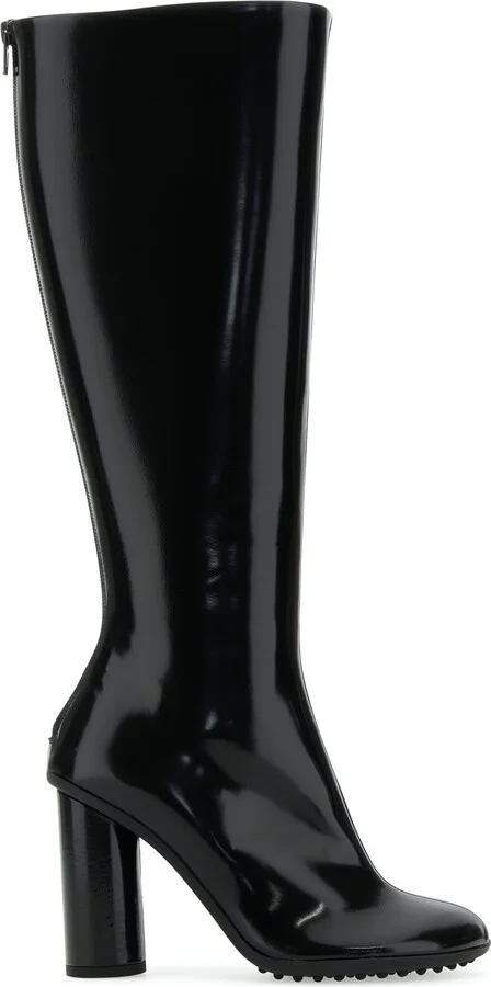 Black Leather Atomic Boots