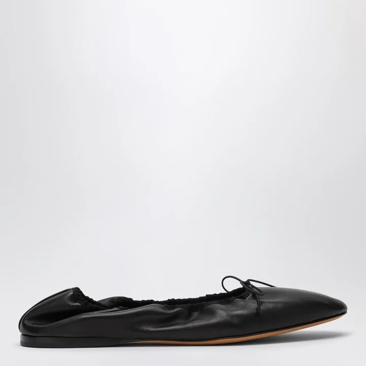 Black leather Awar ballerina