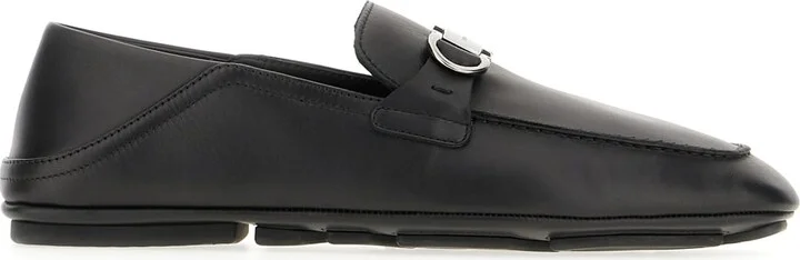 Black Leather Bahrein Loafers