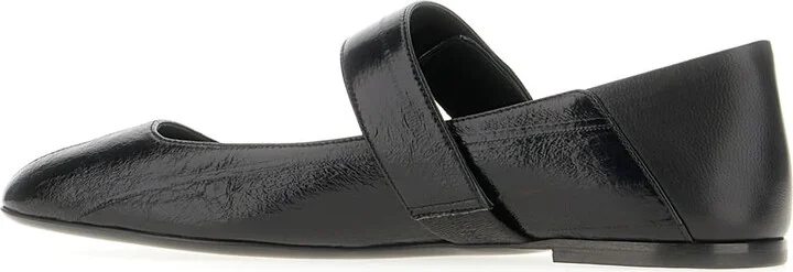 Black Leather Ballerinas - Image 3