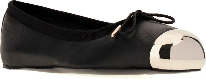 Black Leather Ballerinas - Image 2
