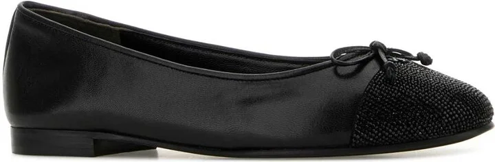 Black Leather Ballerinas - Image 2