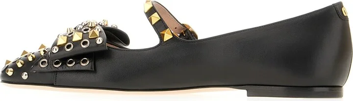Black Leather Ballerinas - Image 3