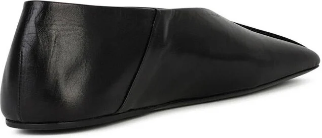 Black Leather Ballet Flats - Image 3