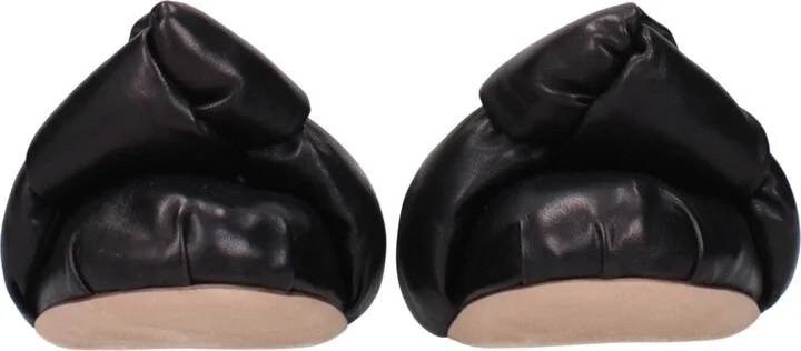 Black Leather Ballet Women's Flats - Image 3