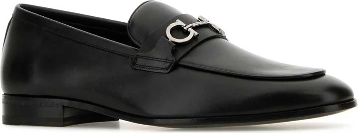 Black Leather Balty Loafers - Image 2