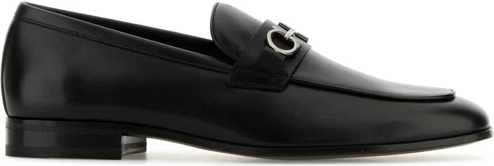 Black Leather Balty Loafers