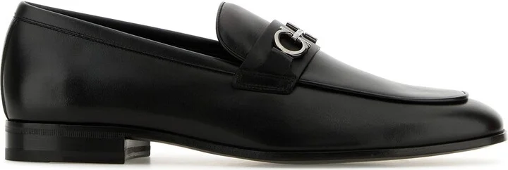 Black leather Balty loafers