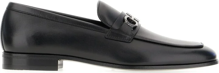 Black Leather Balty Loafers