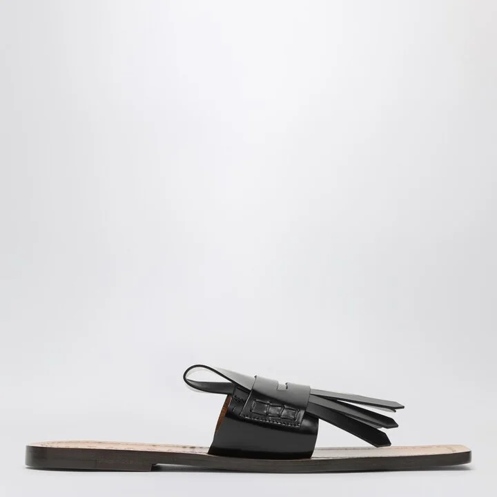 Black leather Bambi sandal