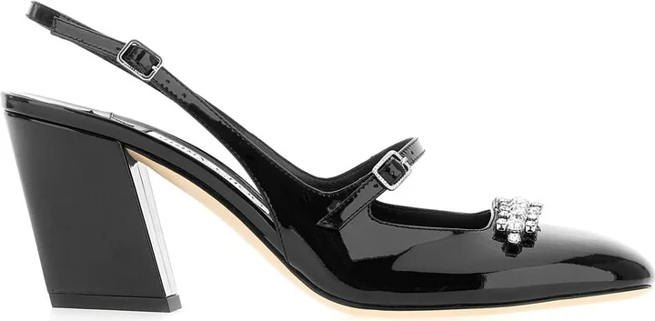 Black Leather Belinda Pumps