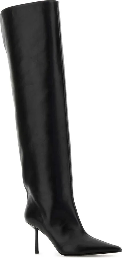 Black Leather Bella Boots - Image 2