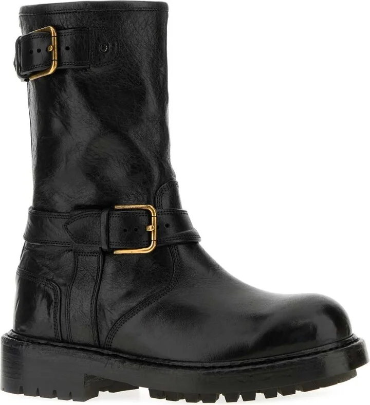 Black Leather Bernini Boots - Image 2