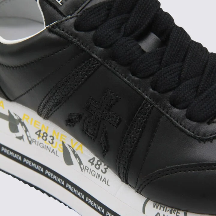 Black Leather Beth Sneakers - Image 4
