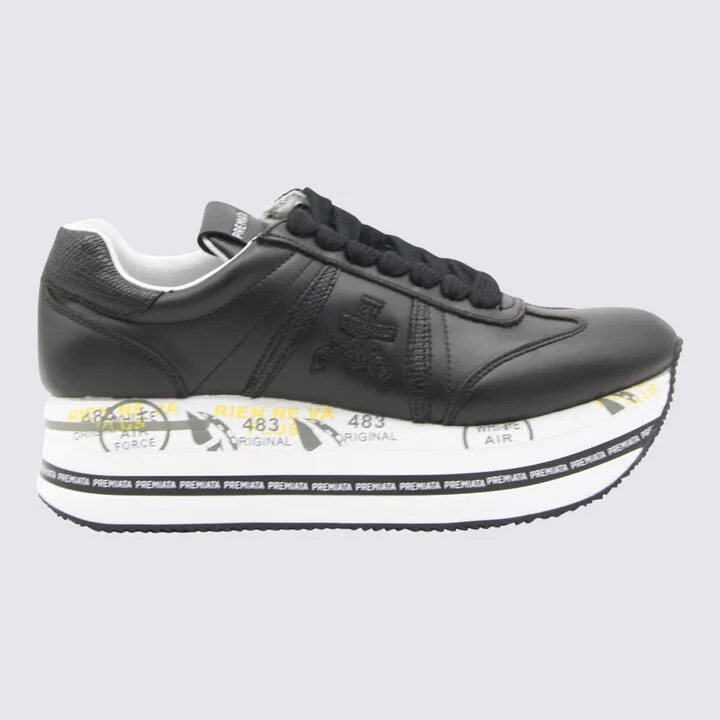 Black Leather Beth Sneakers