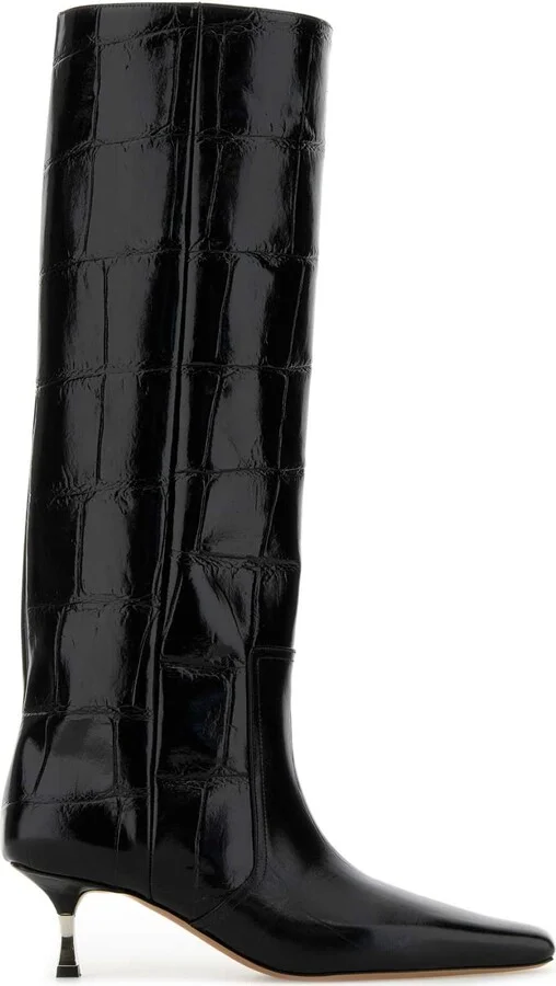 Black Leather Bettina Boots