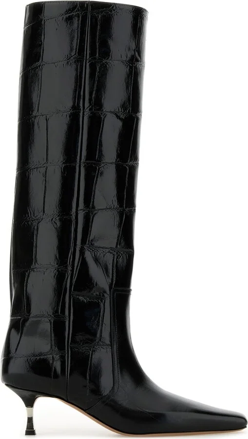 Black leather Bettina boots
