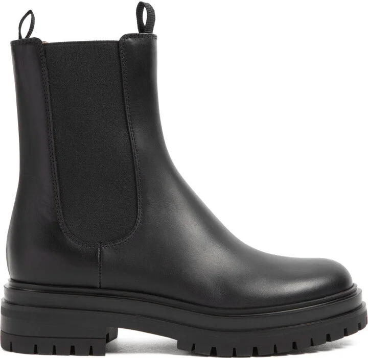 Black Leather Biker Boots