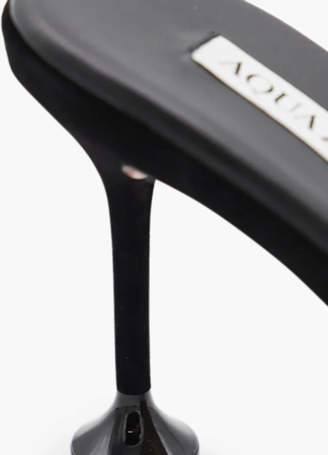 Black Leather Bisous 85 Sandals - Image 4