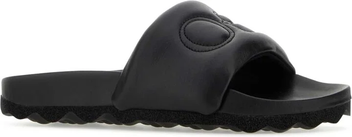 Black Leather Bookish Slippers - Image 2