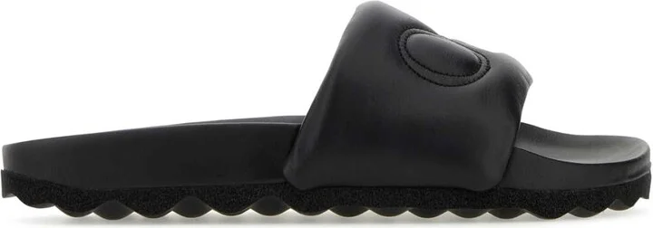 Black Leather Bookish Slippers