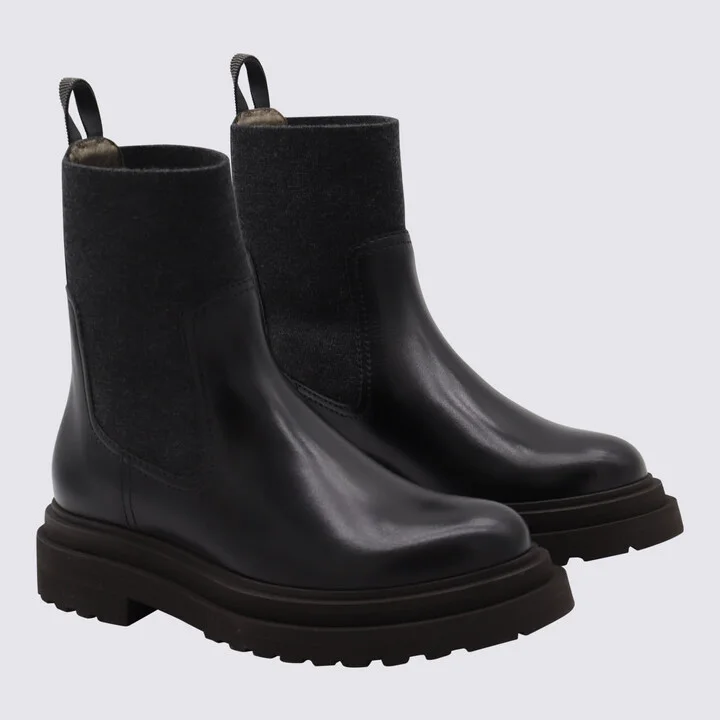 Black Leather Boots - Image 2