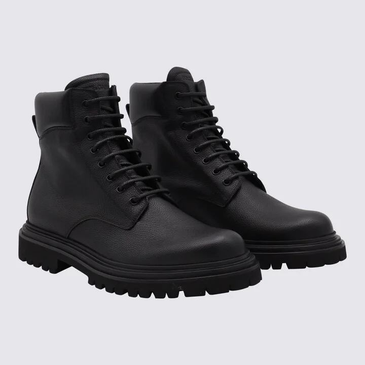 Black Leather Boots - Image 2