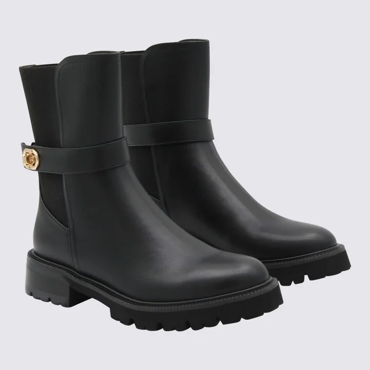 Black Leather Boots - Image 2