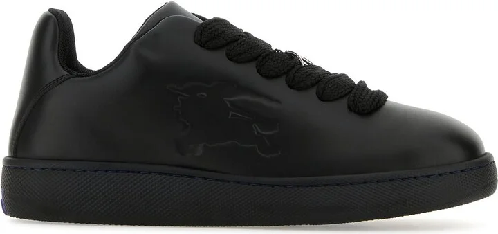 Black leather Box sneakers