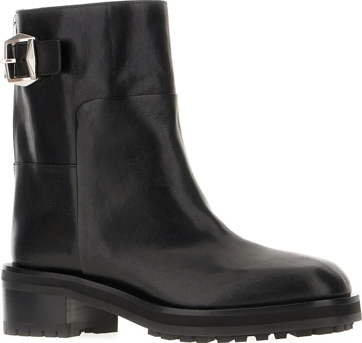 Black Leather Brooklyn Ankle Boots - Image 2